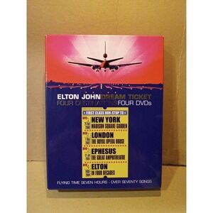 Elton John Dream Ticket DVD, 2005, 4-Disc Set Pre-owned Pamplet Booklet Included